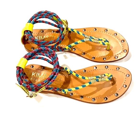 Kim & Zozi Hippie Bling Sandals Size 7 - Picture 2 of 3